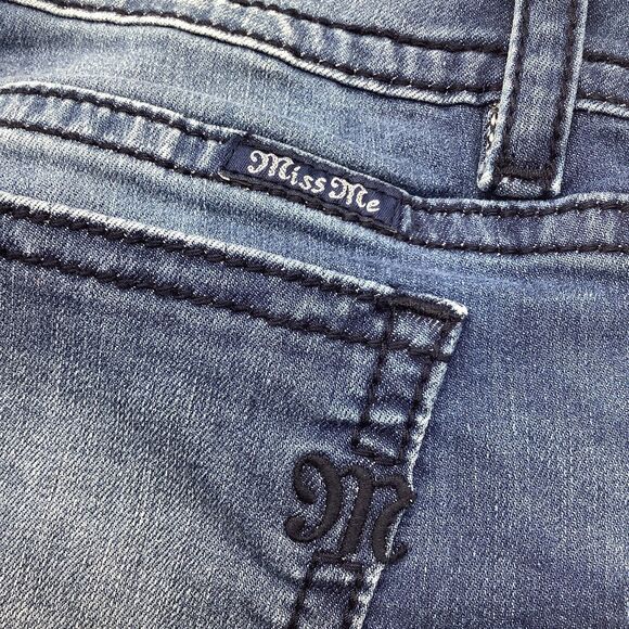 Miss Me Womens Signature Skinny JP7761S Embroidered Denim Jeans Blue Size 30 - Picture 4 of 11